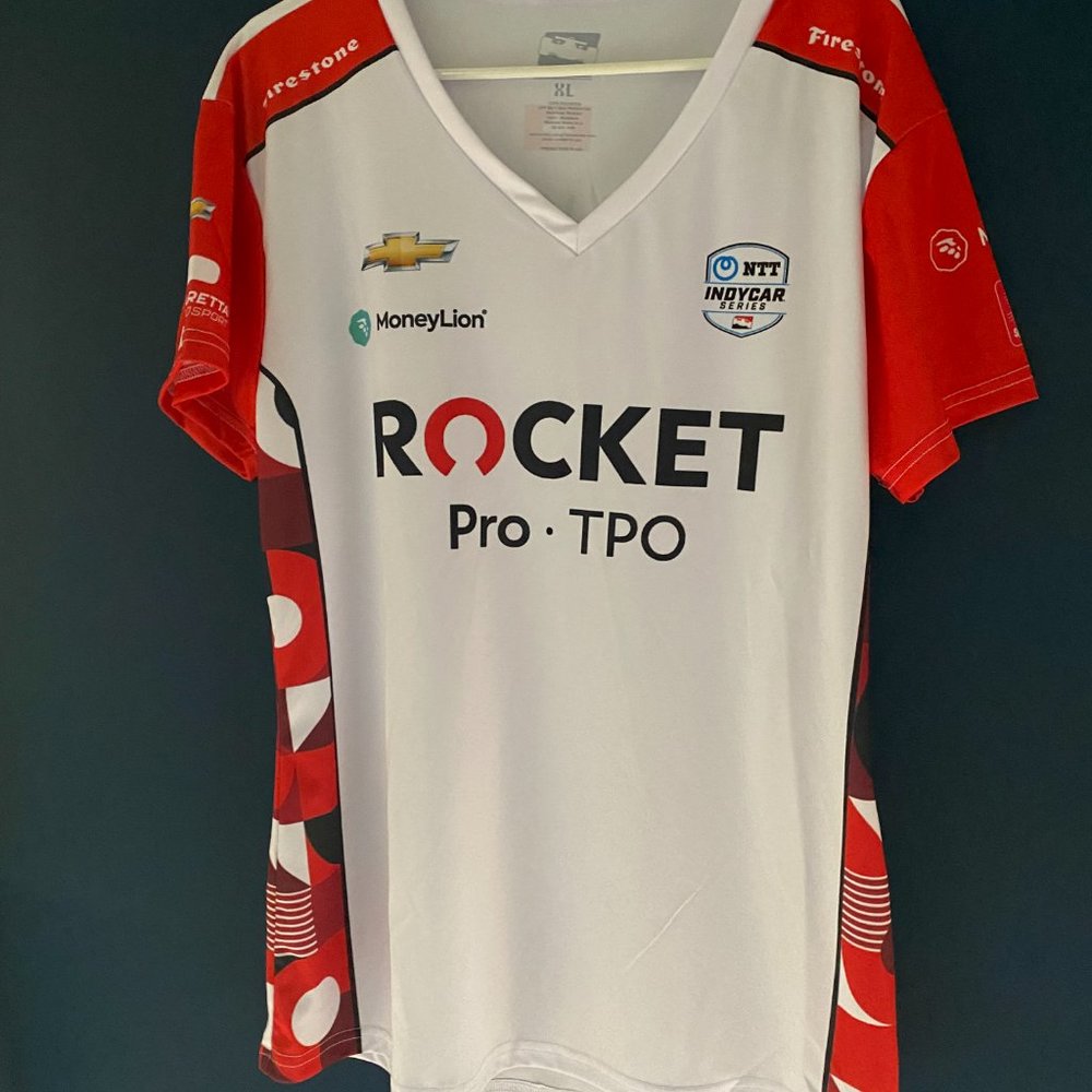 INDYCAR Simona De Silvestro Paretta Autosport #16 Moisture Wicking V-Neck Shirt